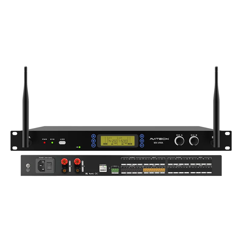 Bộ khuếch đại DSP 4CH có micrô không dây