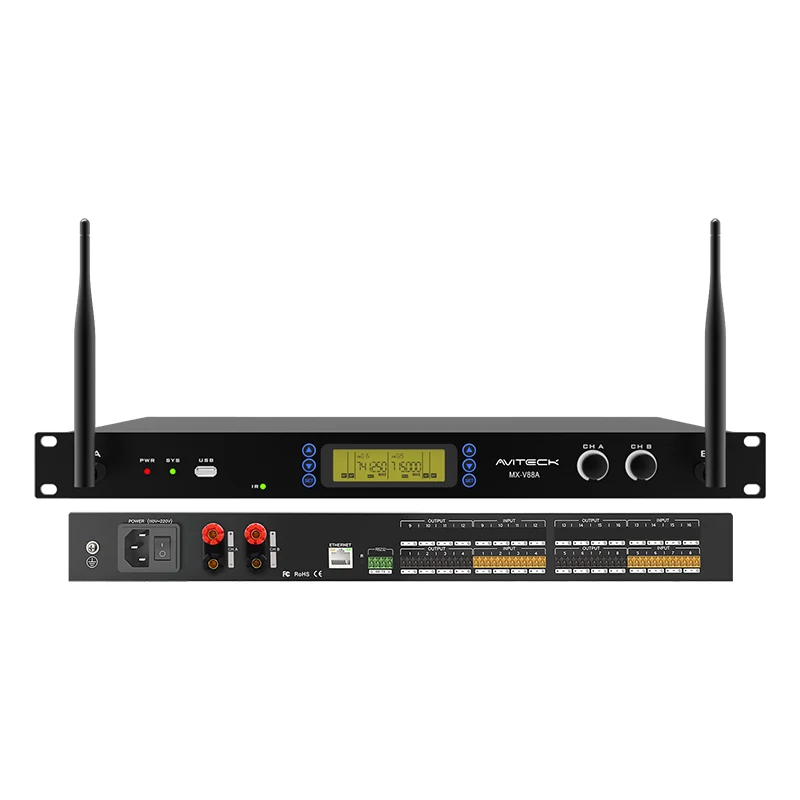 Bộ khuếch đại DSP 8CH có micrô không dây